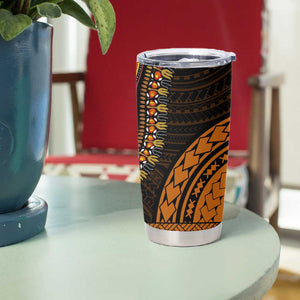 African Dashiki and Polynesian Pattern Tumbler Cup Gold