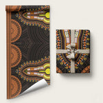 African Dashiki and Polynesian Pattern Wrapping Paper Gold - African Pride