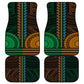 African Dashiki and Polynesian Pattern Car Mats Half Green-Gold