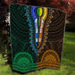 African Dashiki and Polynesian Pattern Quilt Half Green-Gold