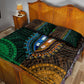 African Dashiki and Polynesian Pattern Quilt Bed Set Half Green-Gold