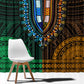 African Dashiki and Polynesian Pattern Window Curtain Half Green-Gold