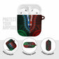 African Dashiki and Polynesian Pattern AirPods Case Half Green-Red