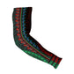 African Dashiki and Polynesian Pattern Arm Sleeves Half Green-Red