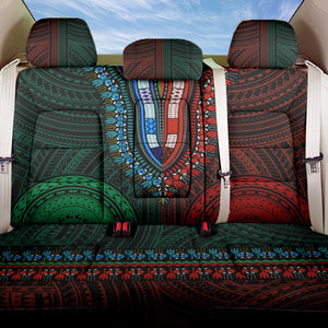 African Dashiki and Polynesian Pattern Back Car Seat Cover Half Green-Red