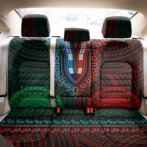 African Dashiki and Polynesian Pattern Back Car Seat Cover Half Green-Red