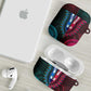 African Dashiki and Polynesian Pattern AirPods Case Half Teal-Pink