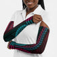 African Dashiki and Polynesian Pattern Arm Sleeves Half Teal-Pink