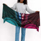 African Dashiki and Polynesian Pattern Simple Headwrap Half Teal-Pink