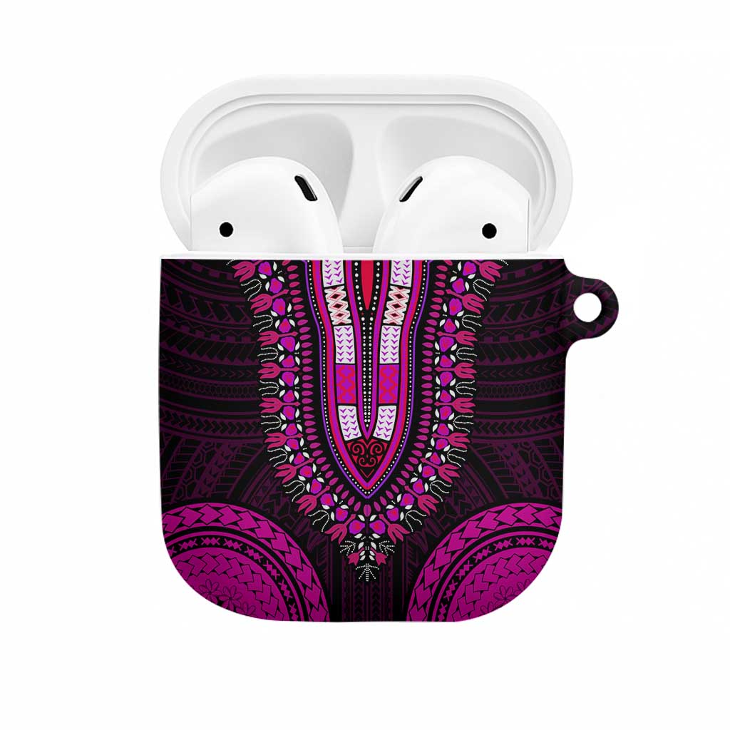 African Dashiki and Polynesian Pattern AirPods Case Pink