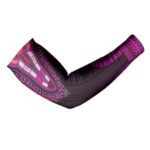African Dashiki and Polynesian Pattern Arm Sleeves Pink