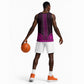 African Dashiki and Polynesian Pattern Basketball Jersey Pink LT9