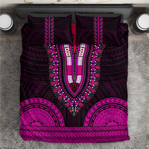 African Dashiki and Polynesian Pattern Bedding Set Pink