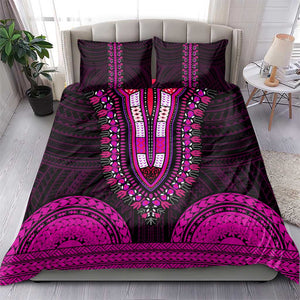 African Dashiki and Polynesian Pattern Bedding Set Pink