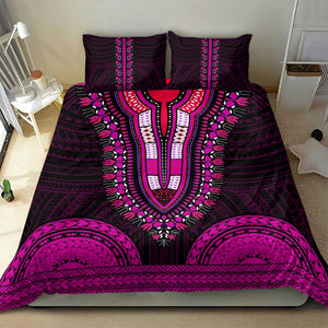 African Dashiki and Polynesian Pattern Bedding Set Pink