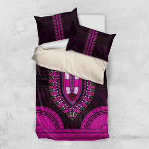 African Dashiki and Polynesian Pattern Bedding Set Pink