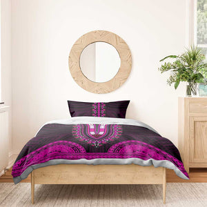 African Dashiki and Polynesian Pattern Bedding Set Pink