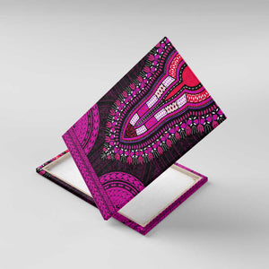 African Dashiki and Polynesian Pattern Canvas Wall Art Pink