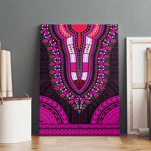 African Dashiki and Polynesian Pattern Canvas Wall Art Pink