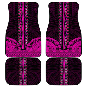 African Dashiki and Polynesian Pattern Car Mats Pink