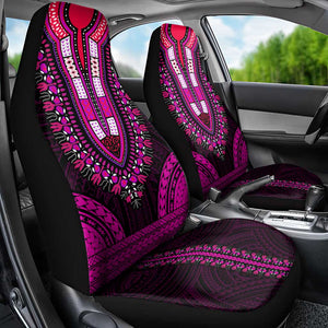 African Dashiki and Polynesian Pattern Car Seat Cover Pink