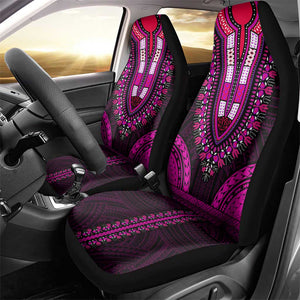 African Dashiki and Polynesian Pattern Car Seat Cover Pink