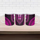 African Dashiki and Polynesian Pattern Ceramic Mug Pink
