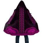 African Dashiki and Polynesian Pattern Cloak Pink