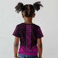 African Dashiki and Polynesian Pattern Kid T shirt Pink