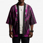 African Dashiki and Polynesian Pattern Kimono Pink