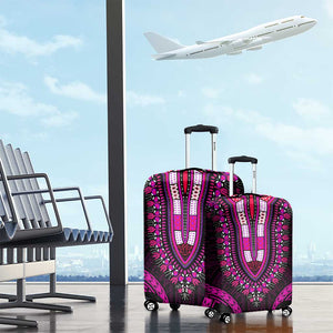 African Dashiki and Polynesian Pattern Luggage Cover Pink