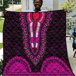African Dashiki and Polynesian Pattern Quilt Pink