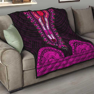 African Dashiki and Polynesian Pattern Quilt Pink