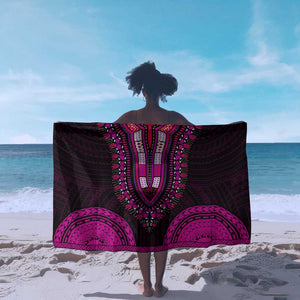 African Dashiki and Polynesian Pattern Sarong Pink