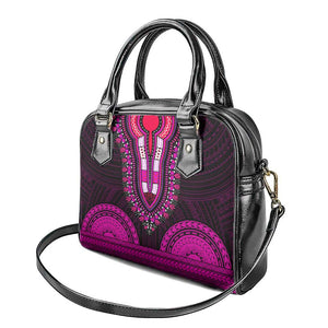 African Dashiki and Polynesian Pattern Shoulder Handbag Pink