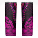 African Dashiki and Polynesian Pattern Skinny Tumbler Pink