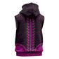 African Dashiki and Polynesian Pattern Sleeveless Zip Hoodie Pink - African Pride