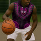 African Dashiki and Polynesian Pattern Sleeveless Zip Hoodie Pink - African Pride