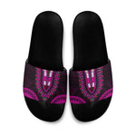 African Dashiki and Polynesian Pattern Slide Sandals Pink