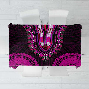 African Dashiki and Polynesian Pattern Tablecloth Pink