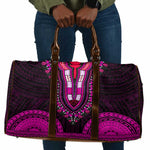 African Dashiki and Polynesian Pattern Travel Bag Pink