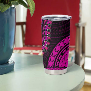 African Dashiki and Polynesian Pattern Tumbler Cup Pink