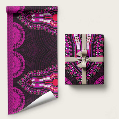 African Dashiki and Polynesian Pattern Wrapping Paper Pink - African Pride