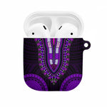 African Dashiki and Polynesian Pattern AirPods Case Purple