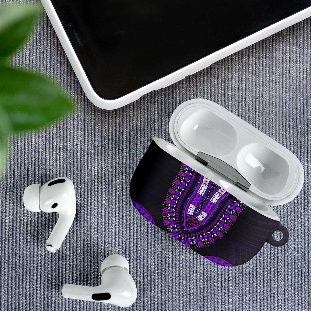 African Dashiki and Polynesian Pattern AirPods Case Purple