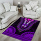 African Dashiki and Polynesian Pattern Area Rug Purple