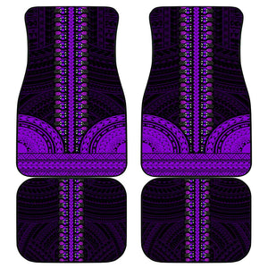 African Dashiki and Polynesian Pattern Car Mats Purple