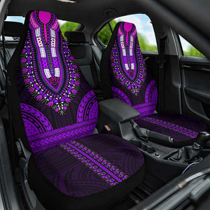 African Dashiki and Polynesian Pattern Car Seat Cover Purple