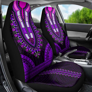 African Dashiki and Polynesian Pattern Car Seat Cover Purple