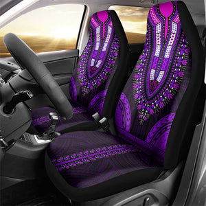 African Dashiki and Polynesian Pattern Car Seat Cover Purple